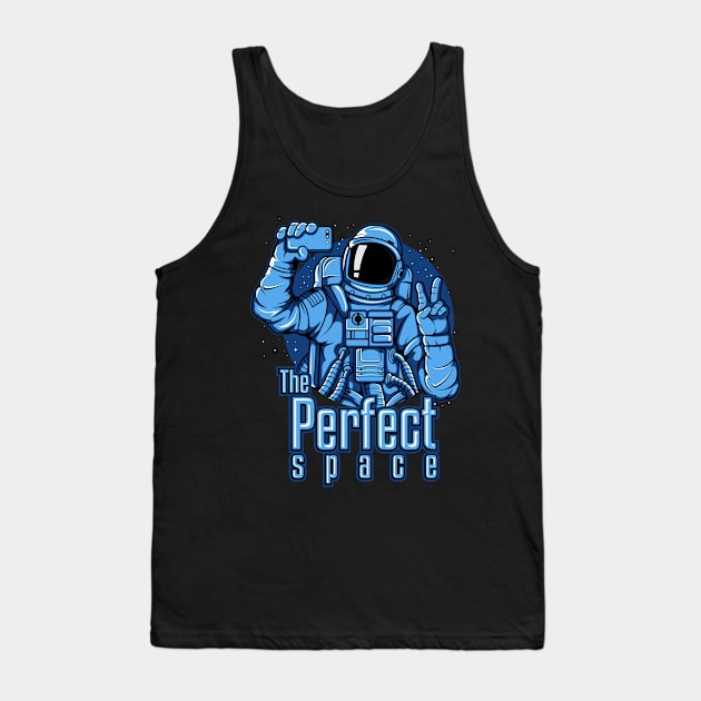 Astronaut Selfie Tank Top by beanbeardy